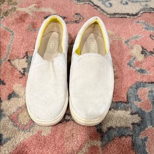 UGG Cream Slip-On Shoes with Yellow Accent